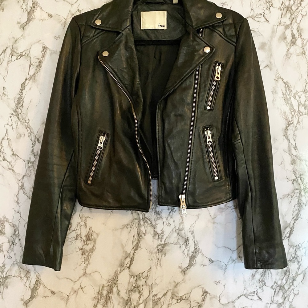 Aritzia Wilfred Free Richards Leather Jacket XS
